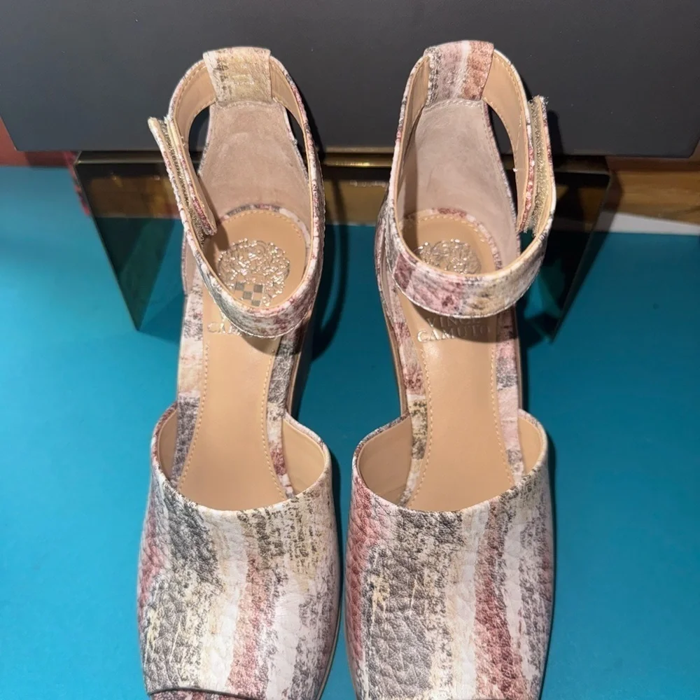 Vince Camuto Deedriana Snake Print Wedge Sandal